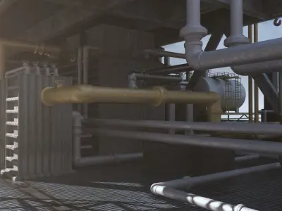 Gulf of Mexico oil platform 3D model