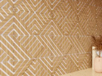 Wall wood seamless set2 V30 3D model
