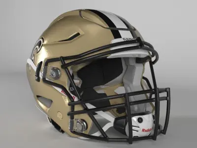 NEW ORLEANS SAINTS Helmet Football NFC SOUTH PBR updated 2025 3D model