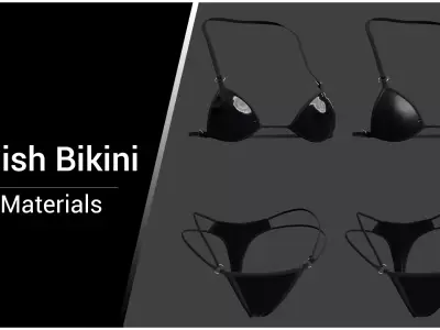 Stylish Bikini Mid-Poly PBR Textured 3D model