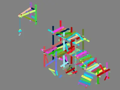 Game Underground Palace - Scaffolding 01 3D model