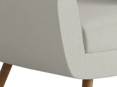 Gabriel Ivory Lounge Chair 3D model