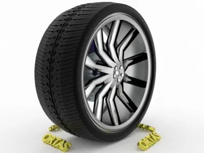 ORTAS CAR WHEEL RIM 135-136 GAME READY WHEEL 3D Model Pack