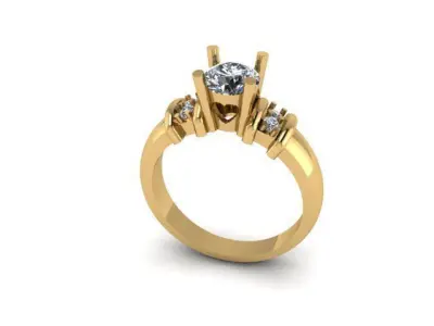 solitair ring  3D print model