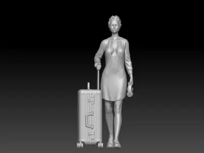 waiting for the trip girl 2 3D print model