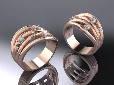 Jewelry Ring Gold 3D print model 44
