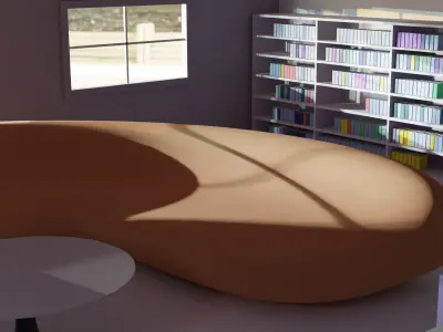 Cartoon Room 2 Low-poly 3D model