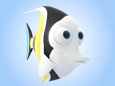 Moorish Idol 3D model