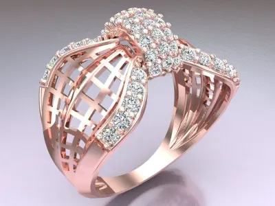 Bow tie ring - Bowtie Ring - Italian rings - N6699 3D print model