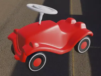 Bobbycar red 3D model
