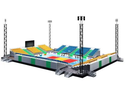 Volleyball Court 3D model purchase