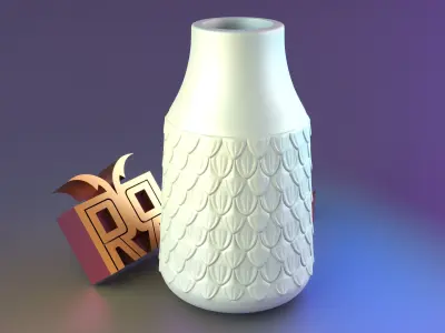 Luxury patterned vase 3D print model