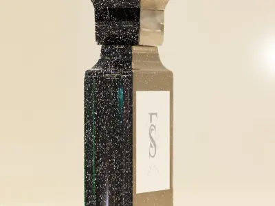 Luxury Black Speckled Perfume Bottle 3D Model Low-poly 3D model