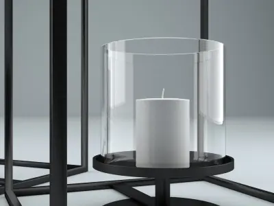 Cube Candle Holder Set 3D model