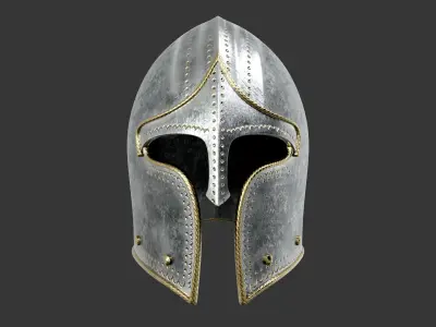 Medieval Noble Armor Helmets Low-poly 3D model