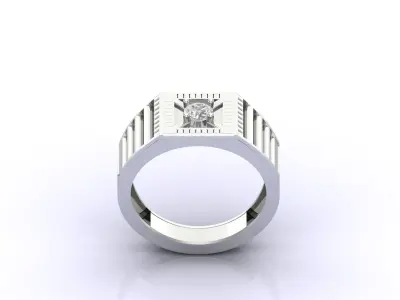 Print Ready STL 3DM  Gents Rings Diamond Men Ring  3D print model 209