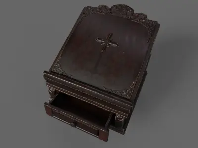 Victorian Book Stand Low-poly 3D model