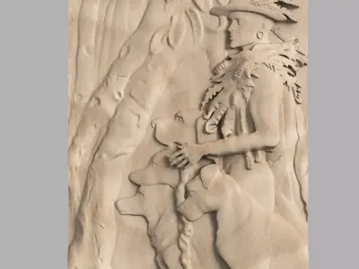 Pets and Owner CNC Panel 3D print model