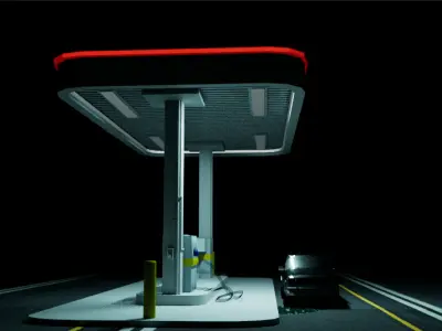 oil station 3D model