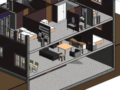 3 Storey House 3D model