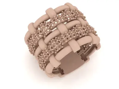 Texture Ring -Tissue - 5 Size 3D print model