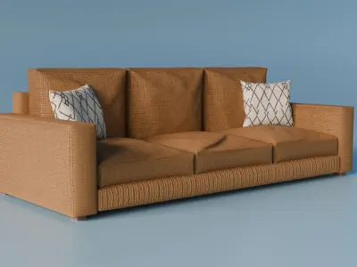 Realistic realistic modern sofa Free low-poly 3D model
