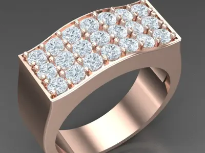 Luxury Men Rings Designs 6MR076 3D print model
