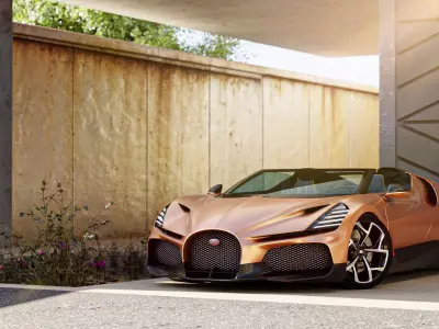 Luxury Driveway 3D Model Low-poly 3D model