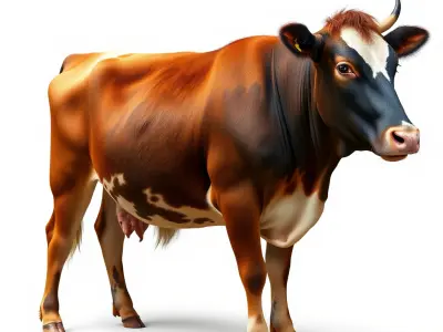 Realistic Cow Model Pack for D Rendering and Animation Low-poly 3D model