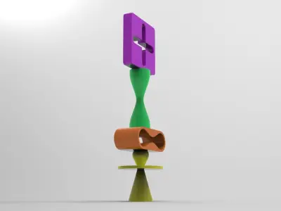 Vab Totem Decor Low-poly 3D model