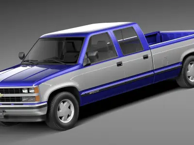 Chevrolet Silverado CrewCab 1988-1999 3D model