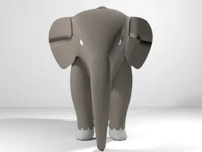 Elephant - Africa Female 3D model