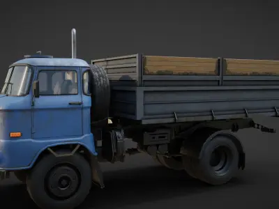IFA w50 Truck  Low-poly 3D model