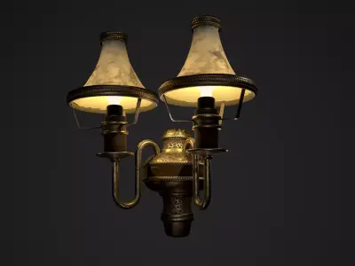 Wall lamp Low-poly 3D model