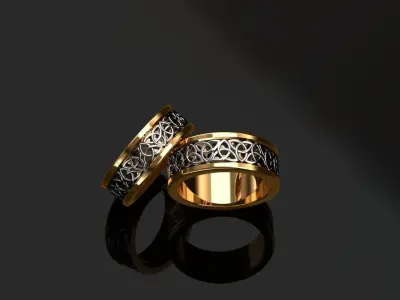 Rings celtic wedding 3D print model