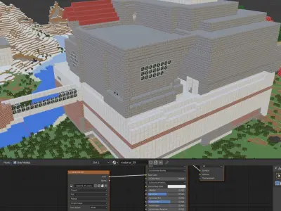 MINECRAFT WORLD Low-poly 3D model