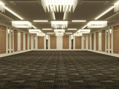 Hotel Ballroom  and Convention Center 3D model