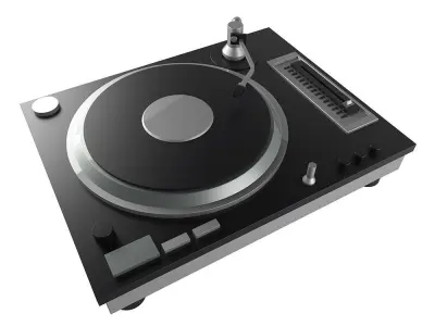 dj turntable disco dance music 3D model