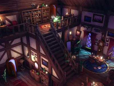 FANTASTIC - Interior Pack Low-poly 3D model