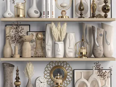 decorative set 57 3D model purchase