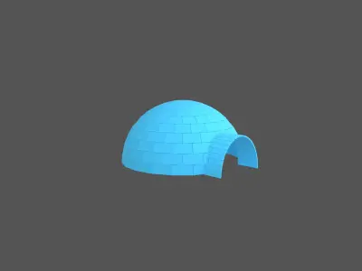 Igloo v1 004 Low-poly 3D model