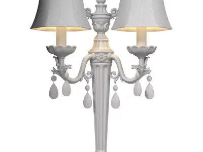 Italian Golden Sconce in classic style Rococo crystal Wall lamp 3D model