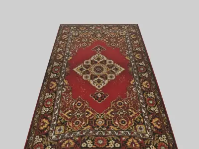 Persian carpet  Low-poly 3D model
