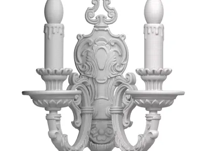 Bronze Italian sconce in classical Baroque style Wall lamp  3D model