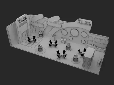 Booth Exhibition Stand a465b 3D model