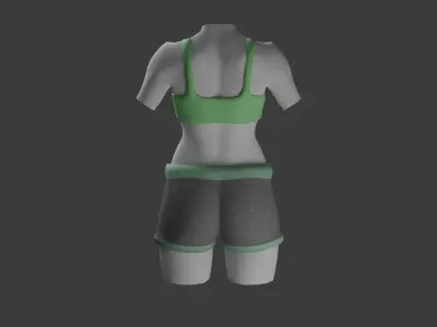 Female Sports Cloth Free low-poly 3D model