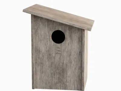 Wooden Birdhouse C 03 3D model