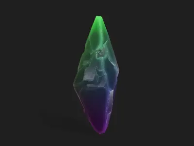 crystal set Low-poly 3D model