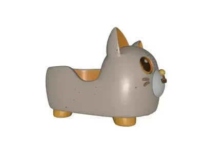 Cat Decor Pot 3D Model 3D print model