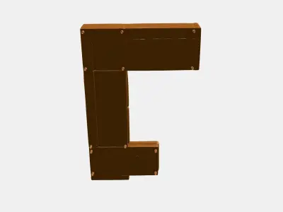 LANDSKRONA Corner sofa 6-seat Low-poly 3D model